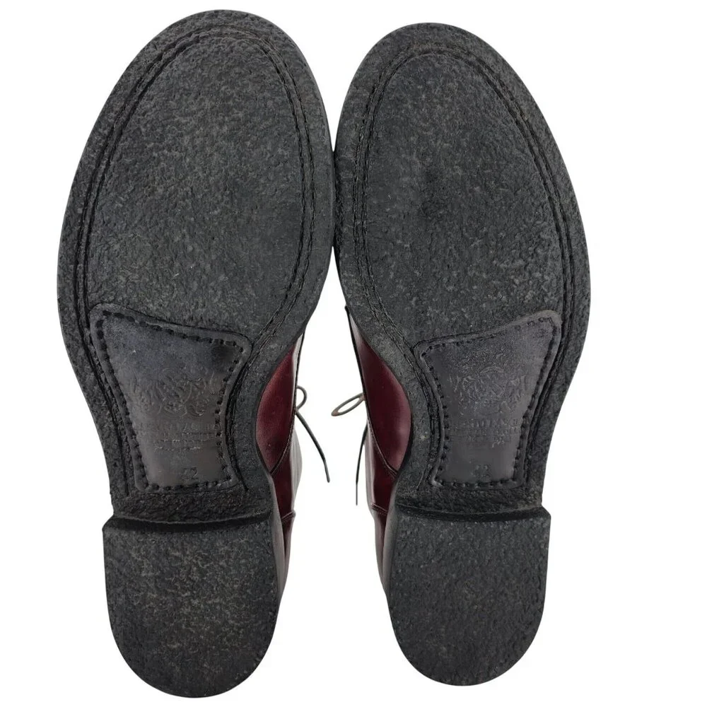 Alberto Fasciani Italy Burnished Burgundy Combat Boots Mens 9 Casual Dress Boots - Picture 3 of 14